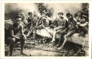 Indios Botocudos Est Esp Santo e Minas (Brasil) / Aimoré folklore from Brazil, nude women, photo