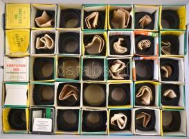 cca 1980 FŐTAXI baleseti helyszínelésekről készült negatív felvételek, karambolos járművek, áldozato...