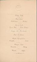 1893 Normannia magyar kivándorlók által is használt tengeri gőzhajó díszes, litografált menükártyája...