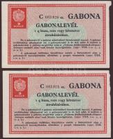 1931. 3P Gabonalevél (2x) egymásutáni sorszámokkal T:I-