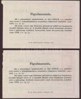 1931. 3P Gabonalevél (2x) egymásutáni sorszámokkal T:I-