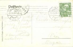 Zrínyi Miklós oldalkerekes személyszállító gőzhajó Linz kikötőjében / Urfahr vom Landungsplatz geseh...