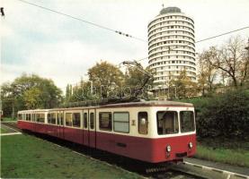 14 db MODERN főleg megíratlan villamos motívumlap; automobilok, autóbuszok / 14 MODERN mostly unused tram motive cards; automobiles, autobuses