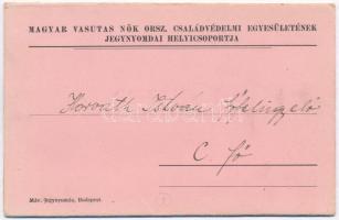 MÁV Jegynyomda Krampusz december 4.; Magyar Vasutas Nők Országos Családvédelmi Egyesületének Jegynyo...