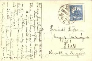 Üdvözlet a Krampusztól / Krampus with lady in automobile. C.H.W.VIII/2. 2506-22