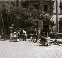 cca 1968 Kecskemét, Városképek, 7 db fotónegatív, 6x6 cm