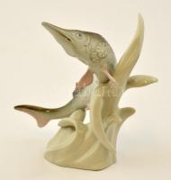 Royal Dux viza, kézzel festett, jelzett, hibátlan, m:17,5 cm