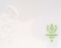 Hollóházi virágmintás fedeles váza, kézzel festett, hibátlan, jelzett, m: 38 cm