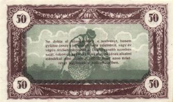 1920-as évek eleje 50K vásárlási visszatérítés lila "Kalocsai Hangya fogy. és ért." bélyeg...