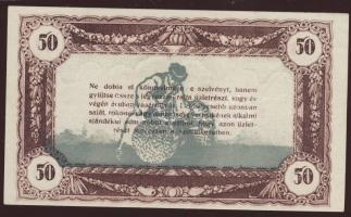 1920-as évek eleje 50K vásárlási visszatérítés lila "Kalocsai Hangya fogy. és ért." bélyeg...