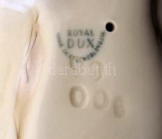 Royal Dux elefánt, kézzel festett, jelzett, hibátlan, m:14 cm