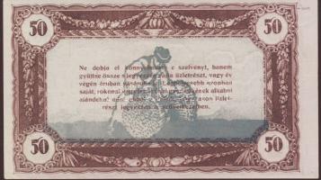 1920-as évek eleje 50K vásárlási visszatérítés lila "Kalocsai Hangya fogy. és ért." bélyeg...