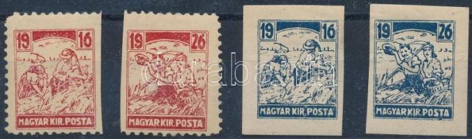 1926 Arató - búcsúzó szétvágott párok kék és piros színben