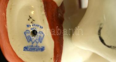 Aquincumi figurák ( 4 db), kézzel festett, jelzett, hibátlan, m:11-14 cm