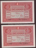 1917. 2K (2x) egymásutáni sorszámmal T:II+ Egyszer hajtva!