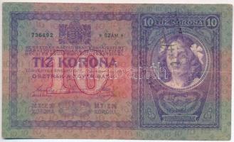 1904. 10K hamis(?) felülbélyegzéssel T:III