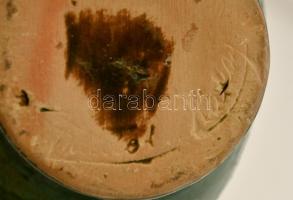 cca 1970 Alakos butella, felirattal, jelzett, kis máz hibával, m:23 cm