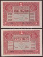 1917. 2K (2x) egymásutáni sorszámmal T:II+ Egyszer hajtva!