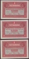 1917. 2K (3x) egymásutáni sorszámmal T:II+ Egyszer hajtva!