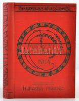 Egyetemes Regénytár. Mikszáth Almanach az 1914. Szerk.: Herczeg Ferenc. Bp,[1914], Singer és Wolfner. Kiadói aranyozott, festett, illusztrált egészvászon (Gottermayer-féle) kötés.