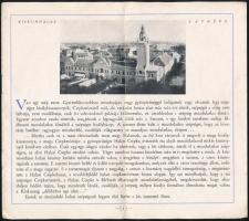 Kiskunhalas város világhíres ékessége a halasi csipke, képes prospektus, egyik sarkán hiánnyal