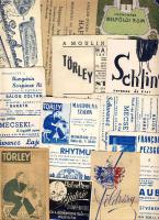 24 db érdekes háború előtti reklám, számolócédula