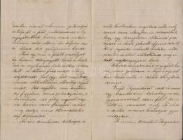 1882 Brassó, Vincze Dániel (?-?) levele neveltje, Nyáry László (?-?) apjának, Nyáry Sándornak (?-?) ...