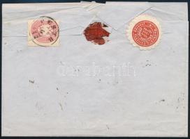 ~1863 3kr + 5kr on a very rare registered local cover "PESTH" Certificate: Ferchenbauer (5...