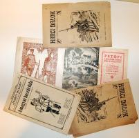 6 db Militaria tmájú propagandanyomtatvány az I. világhábárúból