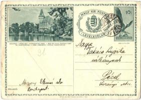 Budapest XIV.  Városliget, Vajdahunyad vára, Hősök tere, Ezredévi emlék - 2 db M. kir. posta díjjegy...