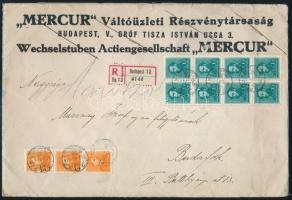 1933 Ajánlott céges levél 8 x 10f és 3 x 2f bérmentesítéssel / Registered business cover