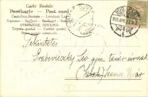 Húsvéti üdvözlet, dombornyomott / Easter greeting card, Rabbit sled with egg shell, Emb. litho