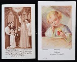 Shvoy Lajos (1879-1968) székesfehérvári püspök aláírása egy szentképen, 7x11 cm