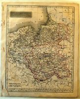 1810 A lengyel királyság és a Porosz királyság térképe + 8 oldalas ismertető