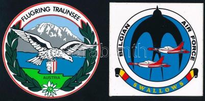 7 db retró repülős matrica, különböző méretben