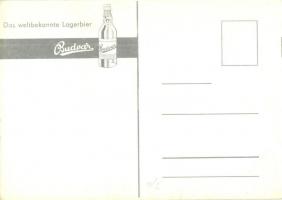 Jeden schmeckt etwas anderes, aber Lagerbier Budvar ist stets willkommen / Budvar beer advertisement...