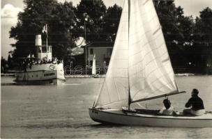 Siófok - 12 db MODERN városképes lap az 50-es évekből / 12 modern town-view postcards