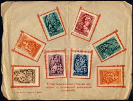 1942 Honvéd karácsony levélzáró sorozat (8é) kicsit szamárfüles papíron