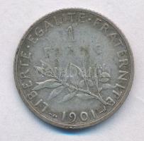 Franciaország 1901. 1Fr Ag T:2-,3 France 1901. 1 Franc Ag C:VF,F