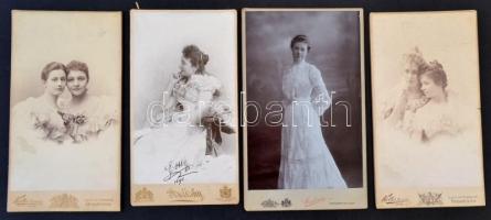 cca 1890 19 db vegyes műtermi portréfotó, Dr. Prokess Antal nőgyógyász, kórházi főorvosról és család...