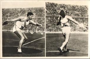 1936 Berlin, Olympische Spiele / Olympic Games, Carpenter (USA) gains the gold medal in Discus throw. Presse Photo