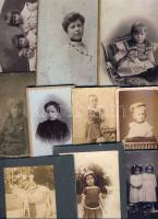 cca 1870-1900 10 db különböző méretű, gyermekeket ábrázoló keményhátú fotó