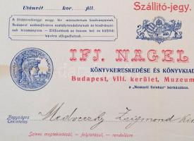 1859-1940 5 db régi fejléces számla (Brunner Jos és Társa Norinbergi és díszáruk kereksedése Bp., If...
