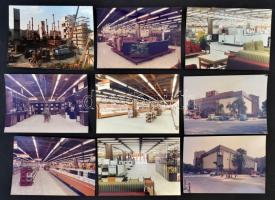 9 db fotó a Kispesti Centrum áruház építéséről, és az átadást követő napokról, 12,5x17,5 cm.