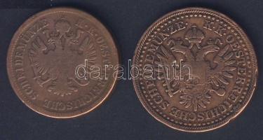 Ausztria 1851A 3Kr + 1861. 4Kr T:3.3/4+ ph