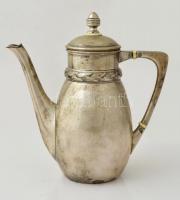 1913 ezüst (Ag.) kiöntő készlet, elefántcsont gyűrűkkel, jelzett, mesterjeggyel (HS), összesen: 4 db...