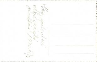 1940 Nagyszalonta, Salonta; Országzászló avatás. A lobogó zászló / Hungarian Flag inauguration. Flyi...