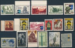 1939-1945 116 db  svájci katona bélyeg 8 stecklapon / 1939-1945 116 Swiss soldiers' stamps on 8...
