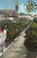 Tallin, Reval; Falkensteg / street view with castle, TCV card