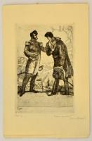 Gara Arnold (1882-1929): 10 db illusztráció Kleist: Marquise von O c. novellához. Rézkarc (próbanyom...